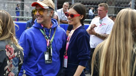 Alejandro Fernandez y Ana Paula Valle en el reciente GP de México de Fórmula 1.