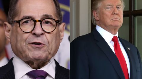 El demócrata Jerrold Nadler y el presidente Donald Trump.
