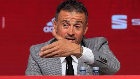 Luis Enrique en rueda de prensa.