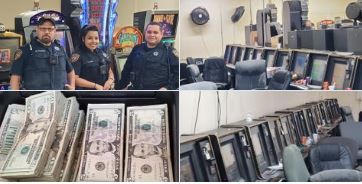 Los policías arrestaron a los dos guardias en la escena.