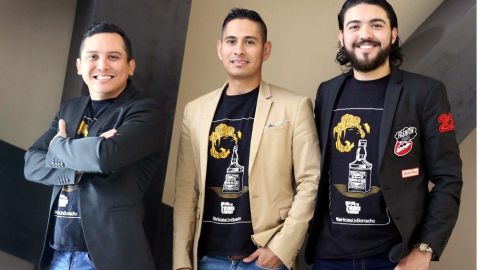 Edwin Luna (izq), Angel Reyna (Centro) y Alann Mora (der)