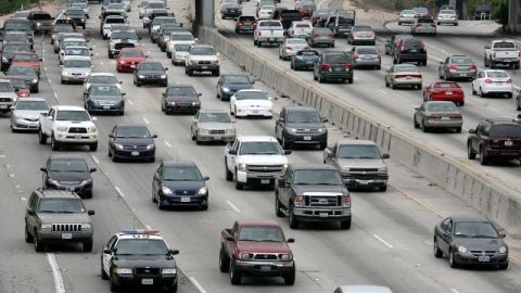 Autopistas en el centro de Los Ángeles.