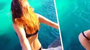 Caída de una modelo causa controversia.