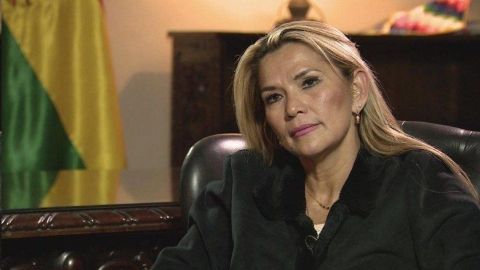 La presidenta interina de Bolivia, Jeanine Áñez.