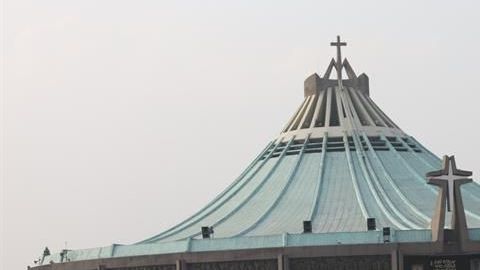Los feligreses en la Basílica de Guadalupe.