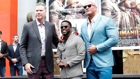 Will Ferrell, Kevin Hart, y Dwayne Johnson.