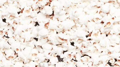 Surprised man in popcorn