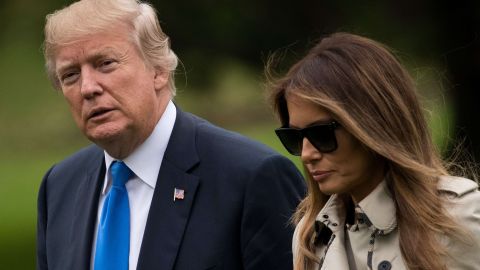 El presidente Donald Trump y la primera dama Melania Trump.