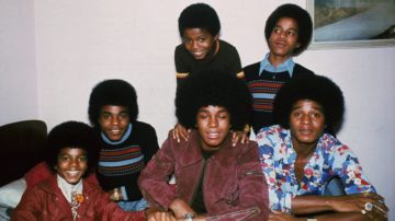 Motown singers the Jackson brothers, Jackie, Tito, Jermaine, Marlon, Michael and Randy in London, October 1972. They were collectively known as the Jackson Five, and later simply as the Jacksons