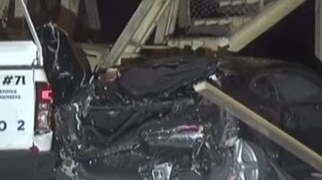 La escena del mortal accidente.