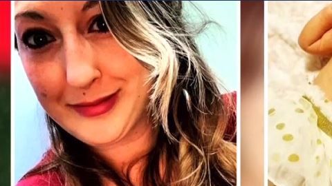 Heidi Broussard y la pequeña Margot Carey.