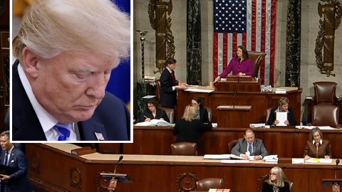 El presidente Trump enfrenta proceso de juicio político.