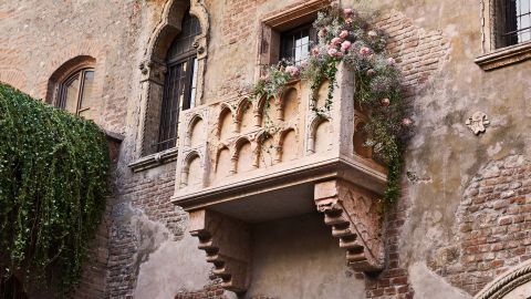 Balcón de la casa de Julieta en Verona, Italia.