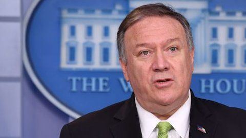 El secretario de Estado, Mike Pompeo, y el secretario del Tesoro, Steven Mnuchin.