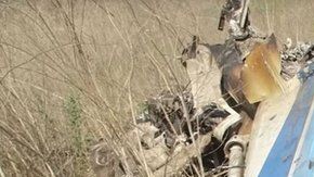 Así quedó el helicóptero en el que viajaba el deportista junto a su hija y otras 7 personas.