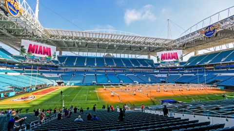 El Hard Rock Stadium está listo para el Super Bowl.