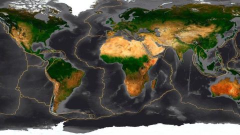 La Tierra es un mosaico de placas tectónicas.