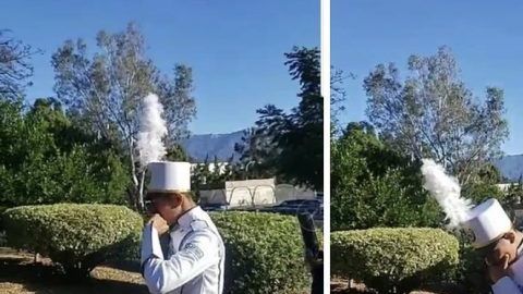 Andy Lovos, de 19 años, fue expulsado del Desfile de las Rosas poco antes de comenzar.
