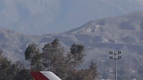 El avión en el que fueron repatriados los estadounidenses que se encontraban en Wuhan, China.