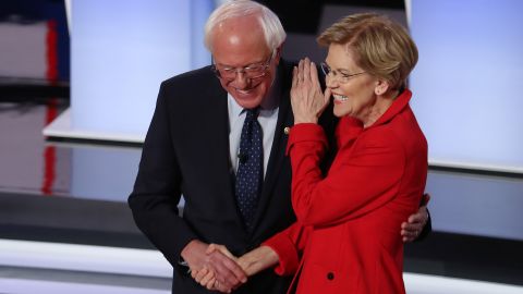 Sanders y Warren en días más amigables.