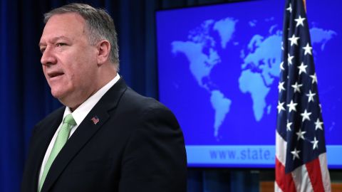 El secretario Pompeo defendió el ataque contra iraníes.