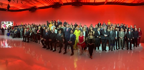 Panorámica de todos los nominados presentes.