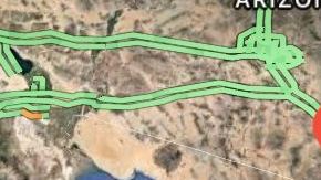 La ruta que refugiados deberán recorrer de Nogales a Ciudad Juárez.
