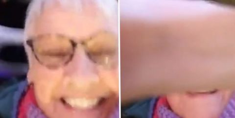 Se hizo un selfie en lugar de filmar el gran momento.