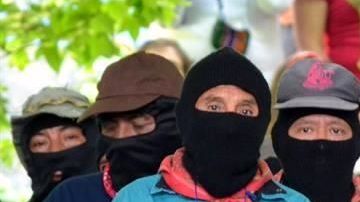 Integrantes del Ejército Zapatista de Liberación Nacional.