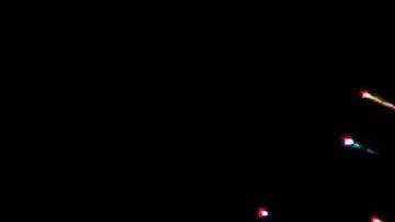 La exhibición de video de Año Nuevo se proyecta en el Arco del Triunfo en París, Francia.