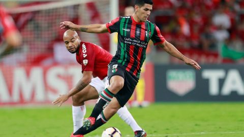 Lucas Passerini en su último equipo en Sudamérica: el Palestino de Chile.