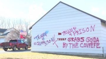 Vandalizan su casa por apoyar a Trump.
