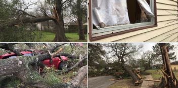 Daños de la tormenta.