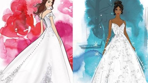 Vestidos de novia inspirados en princesas Disney.