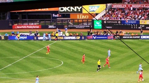 A veces se juega fútbol en el estadio de los Yankees