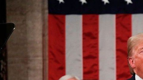 Donald Trump presumió del estado de la economía del país.