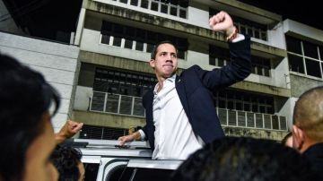 Tras su regreso a Venezuela, Guaidó dio un discurso a sus seguidores en Caracas.