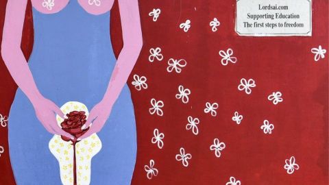 Un mural busca crear conciencia sobre la menstruación, con la intención de que deje de ser un tema tabú en India.