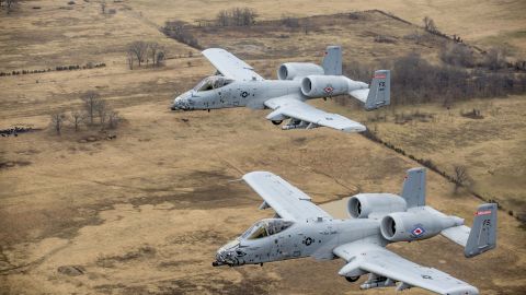 Fearsome four-ship: 188th Warthogs train at Razorback Range