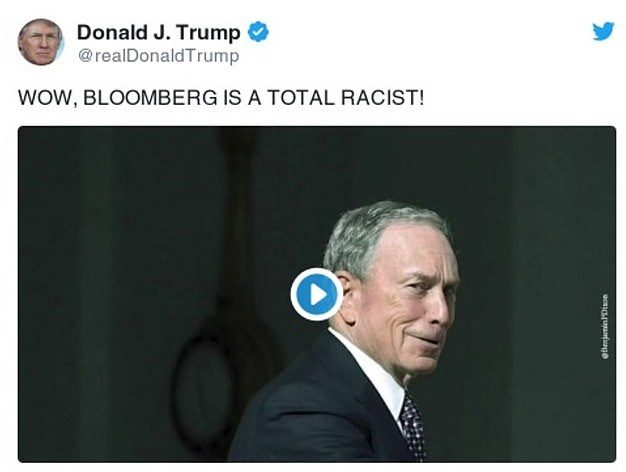El tweet de Trump contra Bloomberg.