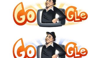 Imagen con los primeros conceptos y borradores en color del "doodle" donde aparece el icónico comediante Roberto Gómez Bolaños.