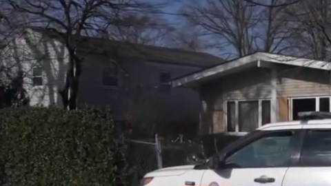 Escena del crimen en New Cassel (NY)