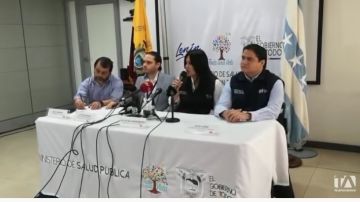 Anuncio de autoridades sanitarias de Ecuador