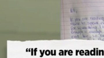 Fragmento de la nota suicida