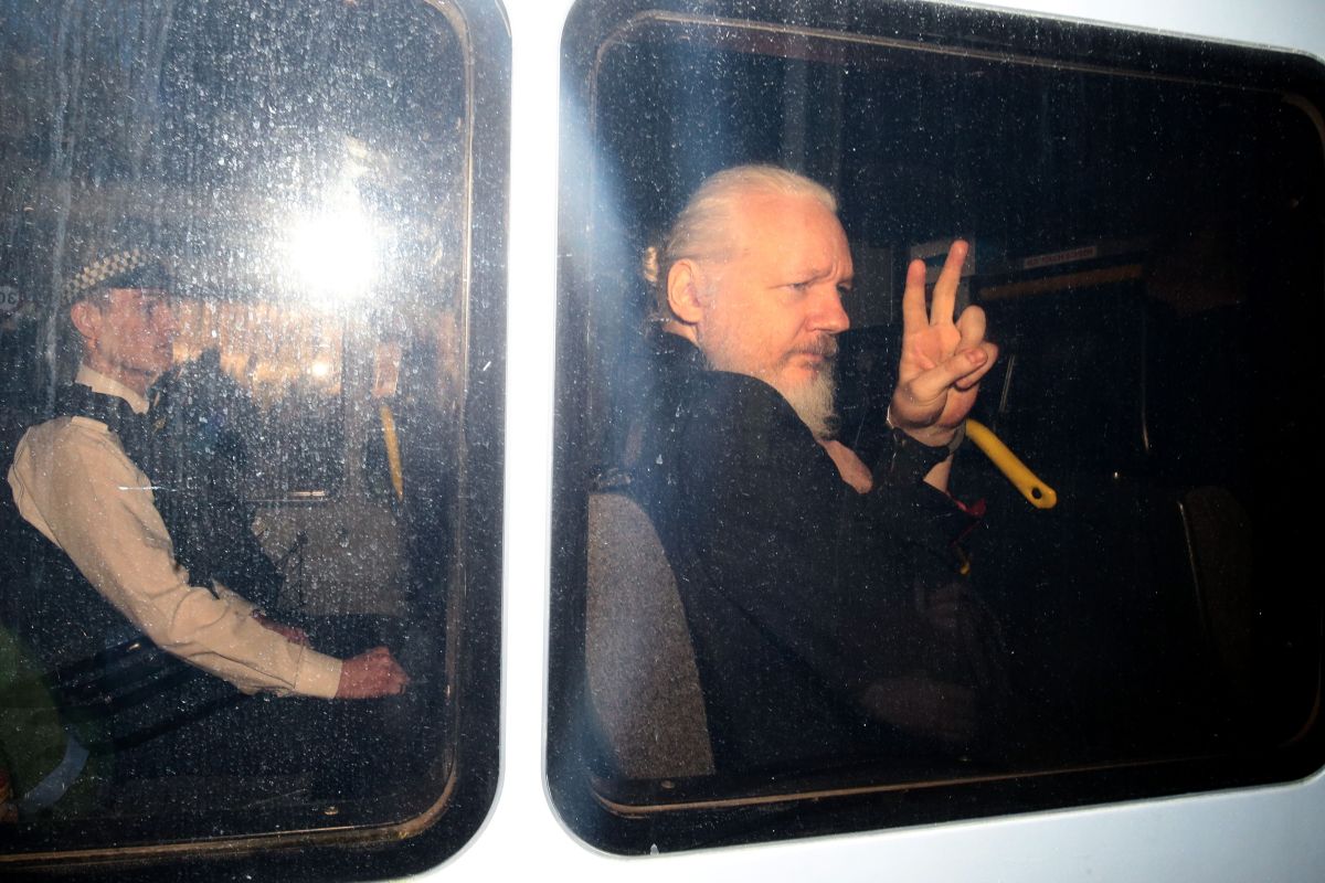 Julian Assange fue arrestado en Londres en 2019,