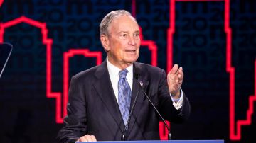 Mike Bloomberg en campaña.