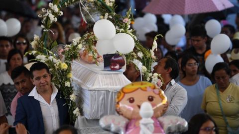 La menor fue sepultada en la Ciudad de México.