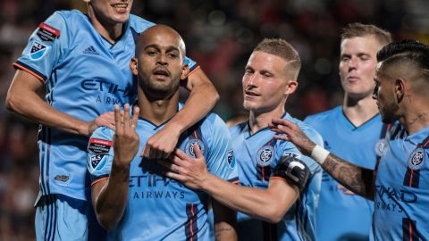 El goleador brasileño Héber Araujo del NYC FC.