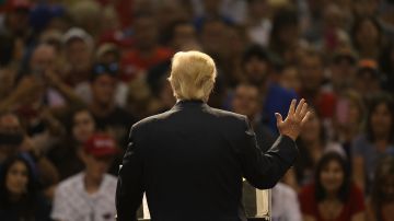 El presidente Trump acudió a Florida, donde también lideró un mitin.