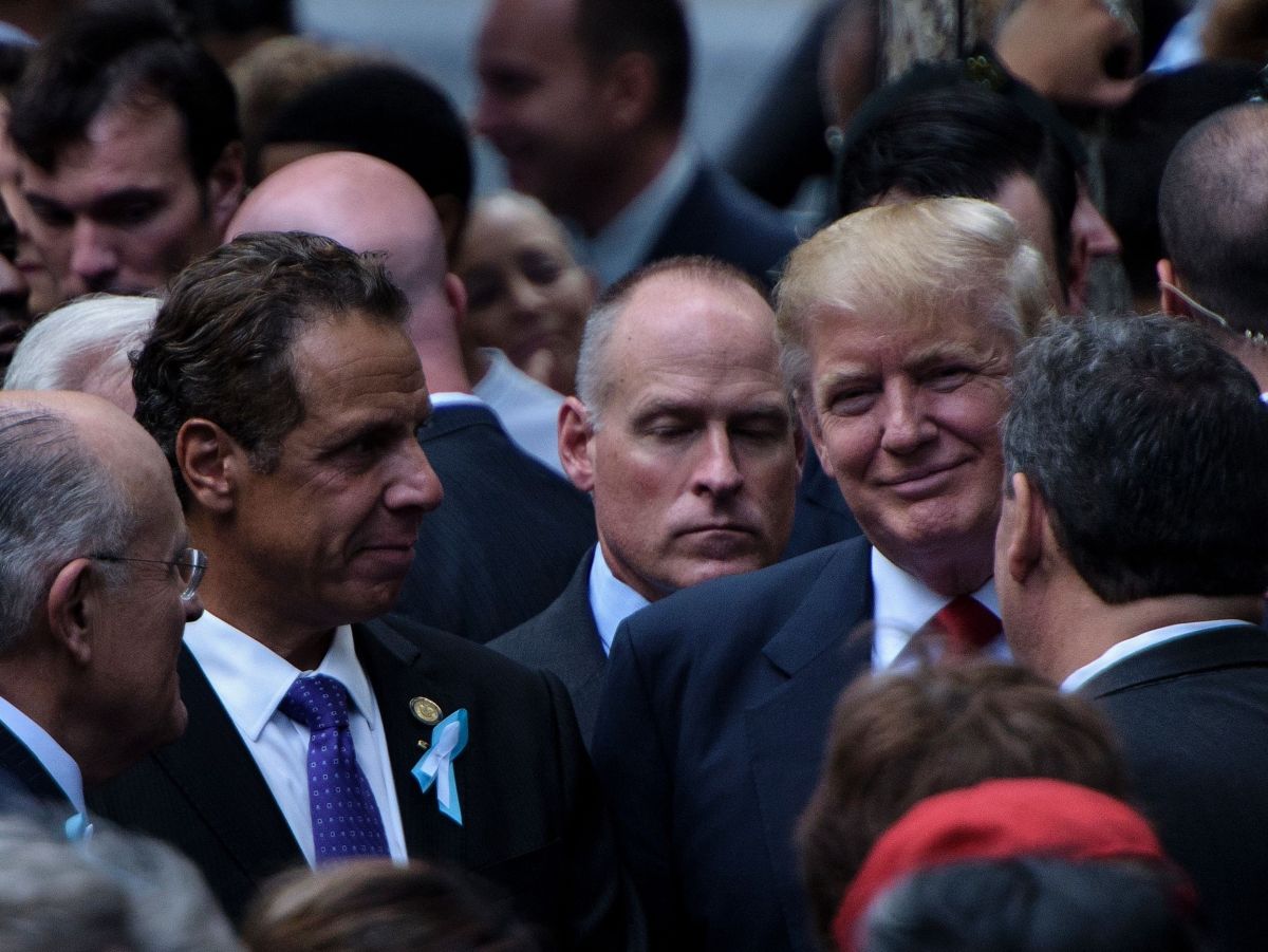Cuomo y Trump en ceremonias 9/11 de 2016.